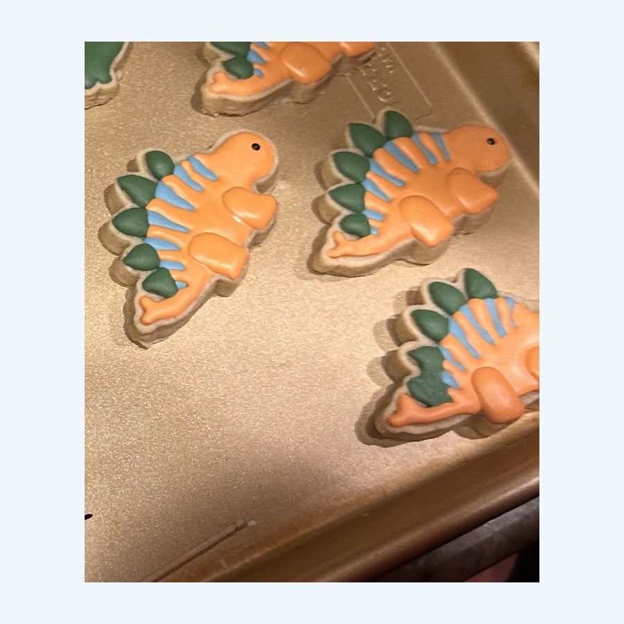 Medium cookie — stegosaurus